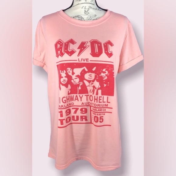 MISSLOOK Tops - MISSLOOK, AC/DC - 1979 Highway To Hell Tour, Graphic Tee, Size XL